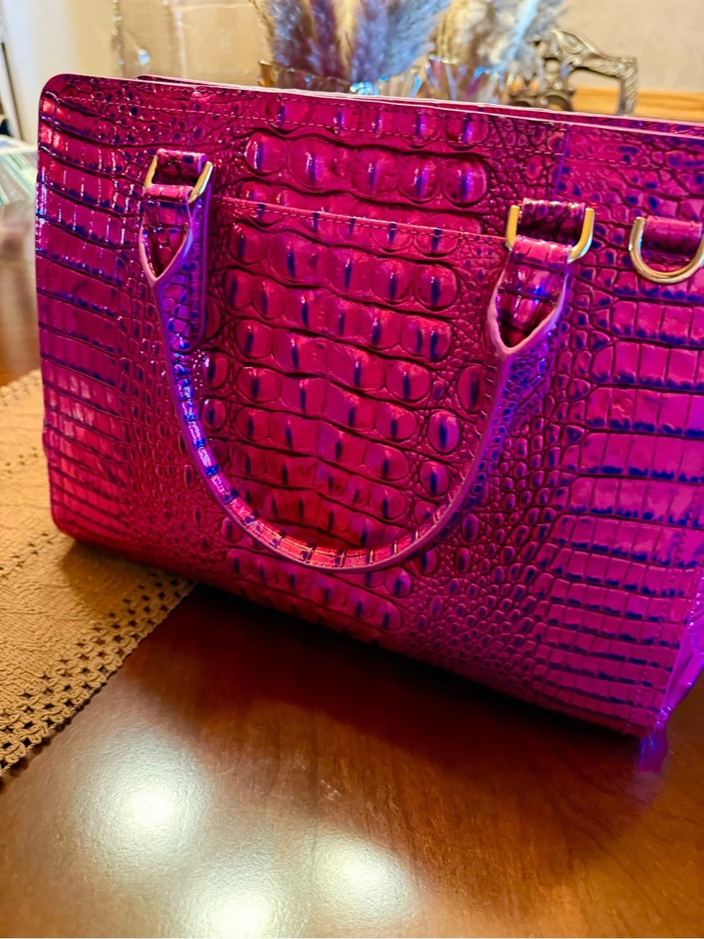 Brahmin Voltage Violet small Finley HTF color - Picture 5 of 6